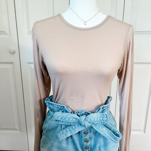 PrettyLittleThing Tops - Long Sleeve Bodysuit (Coffee)